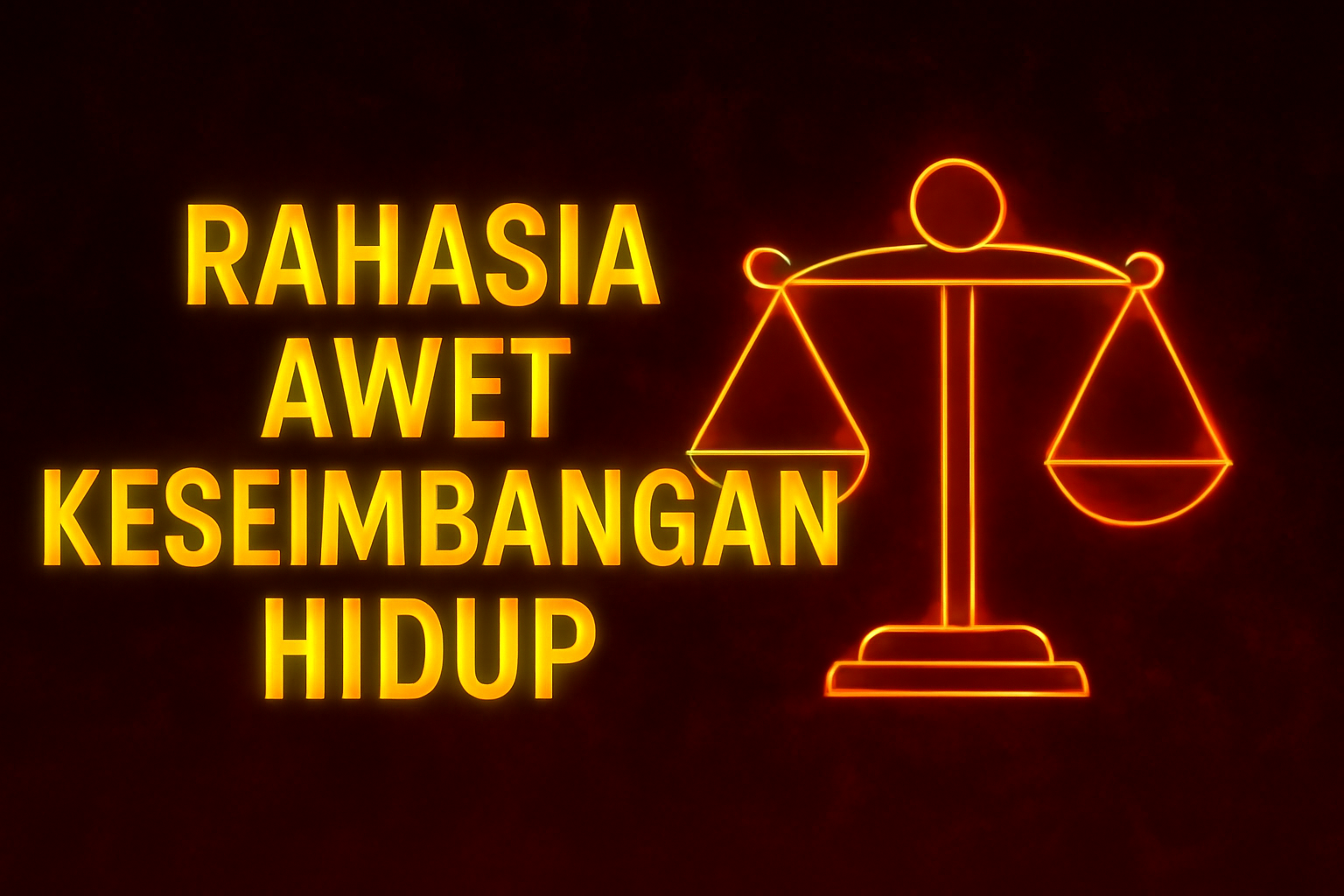 Rahasia Awet Keseimbangan Hidup 1 Rahasia Awet Keseimbangan Hidup
